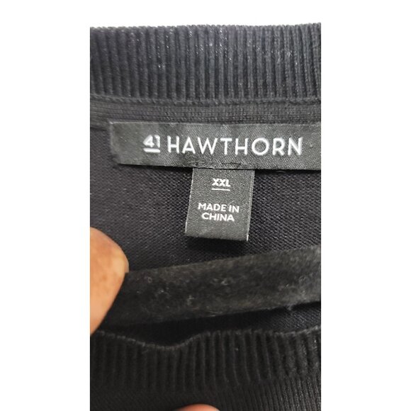 41 Hawthorn Black Long-Sleeve Sweater With Pleated Cuffs & Ribbed Neckline Bell - Picture 7 of 9